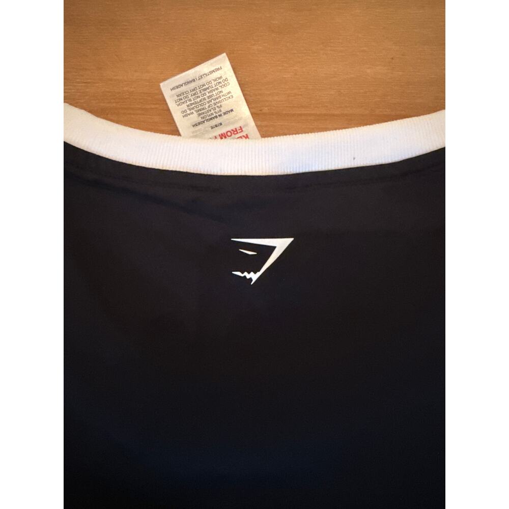 Gymshark Everyday Seamless Contrast Black Cream Tee Short Sleeve Top Size L - Picture 4 of 5